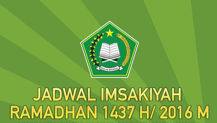 Jadwal Imsakiyah Ramadhan 1437 H/2016 M Untuk Wilayah Di 
